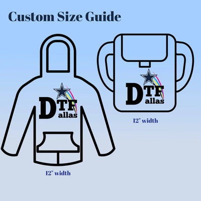 DTF Transfers by Size - DTF Dallas