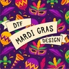 Mardi Gras DTF Transfers Ready To Press