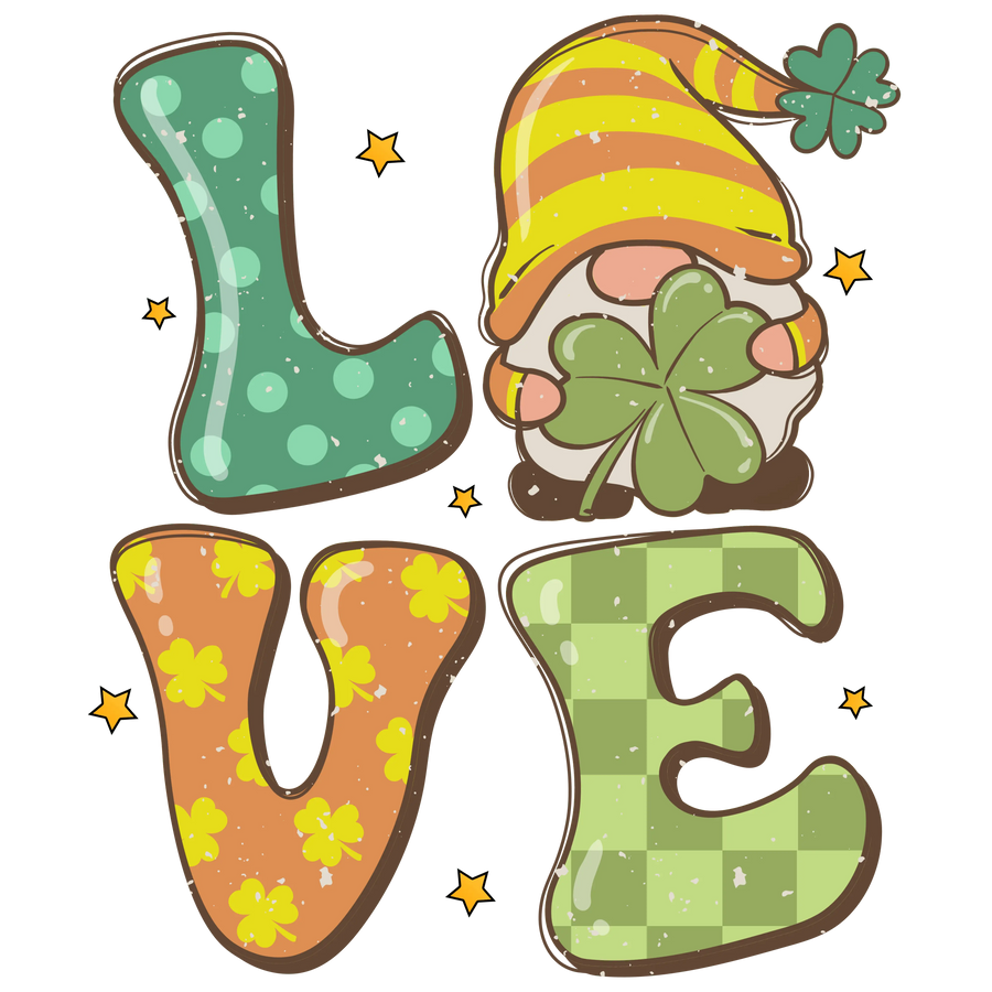 Gnome Love Saint Patrick's Day Design | DTF Dallas