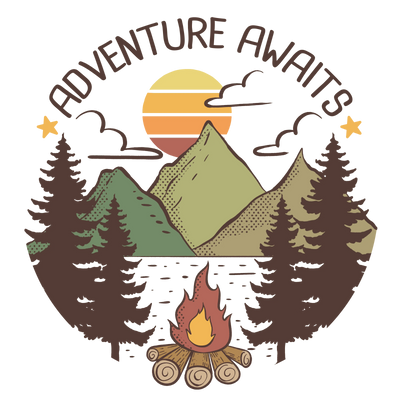 Adventure Awaits Design - DTF Ready To Press - DTF Dallas 