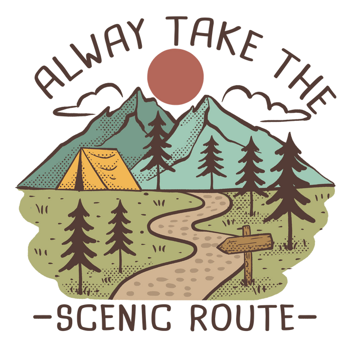 Camping Vibes Design pressed on a garment