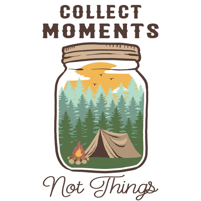 Funny Camping Design pressed on a garment