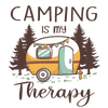 Camping Is My Therapy Design - DTF Ready To Press