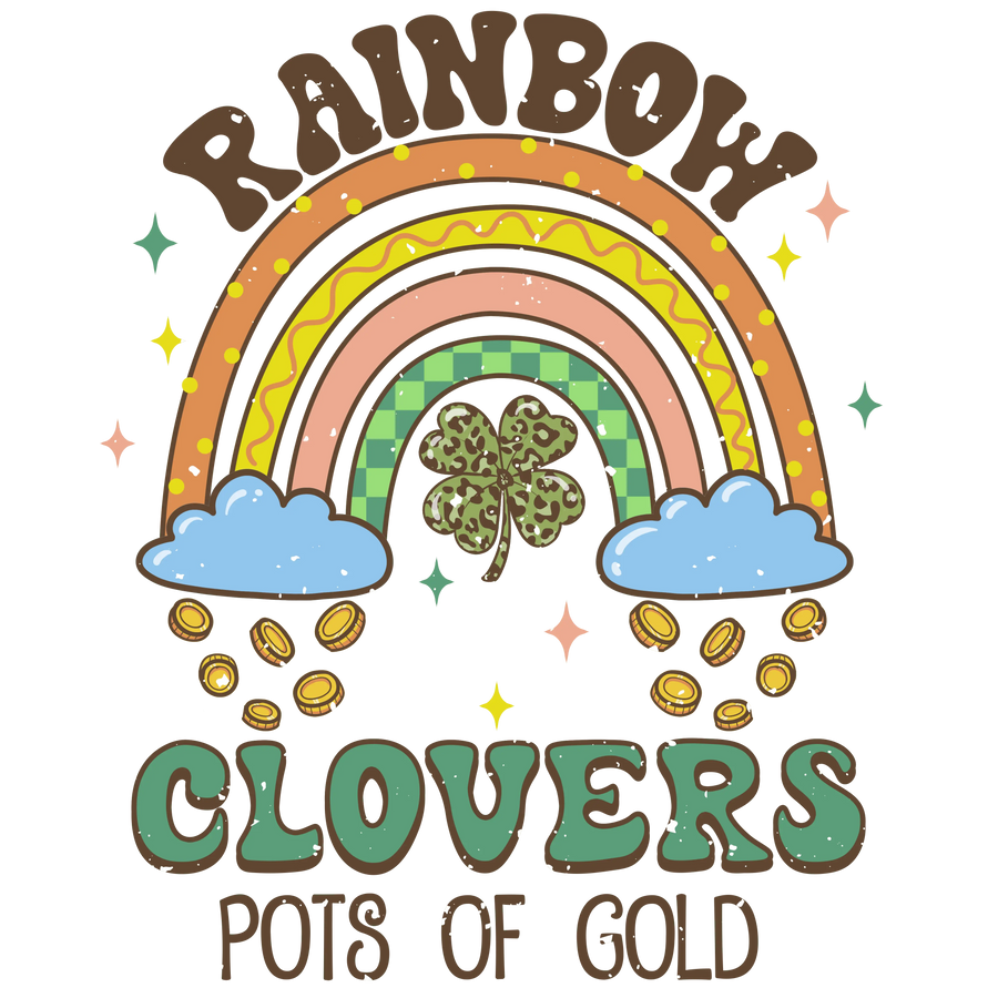 Rainbow Clovers Pots of Gold Saint Patrick's | DTF Dallas