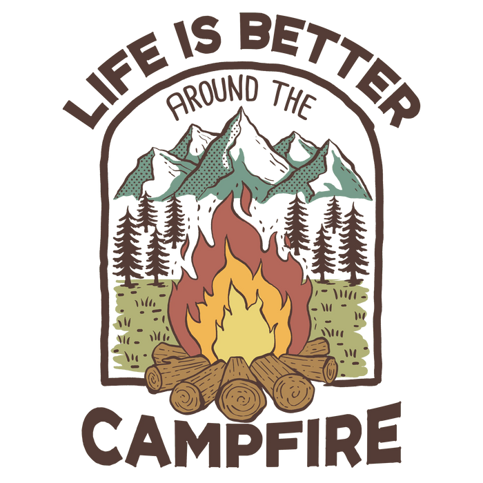 Campfire Design pressed on a garment