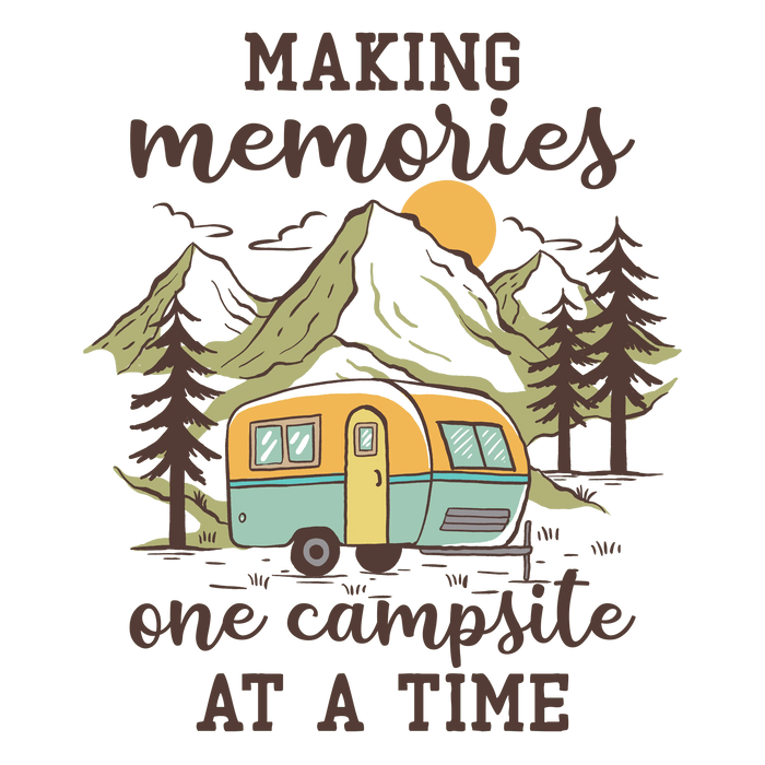 Cool Camping Design pressed on a garment