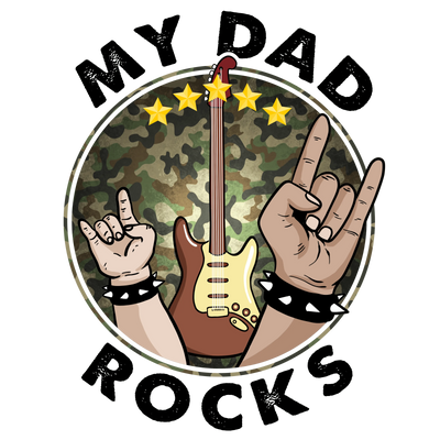 My Dad Rocks Father's Day Design - DTF Ready To Press - DTF Dallas 
