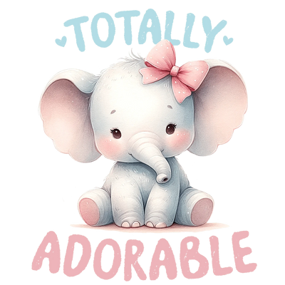 Baby Elephant Design - DTF Ready To Press - DTF Dallas 
