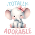 Baby Elephant Design - DTF Ready To Press