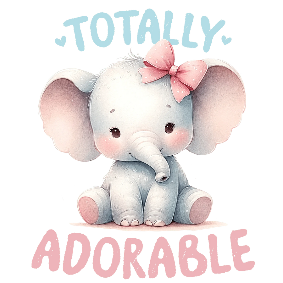 Baby Elephant Design - DTF Ready To Press