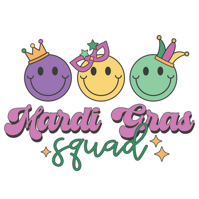 Mardi Gras Squad Design - DTF Ready To Press - DTF Dallas 