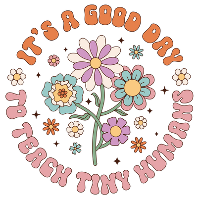 Floral Teacher Day Design - DTF Ready To Press - DTF Dallas 