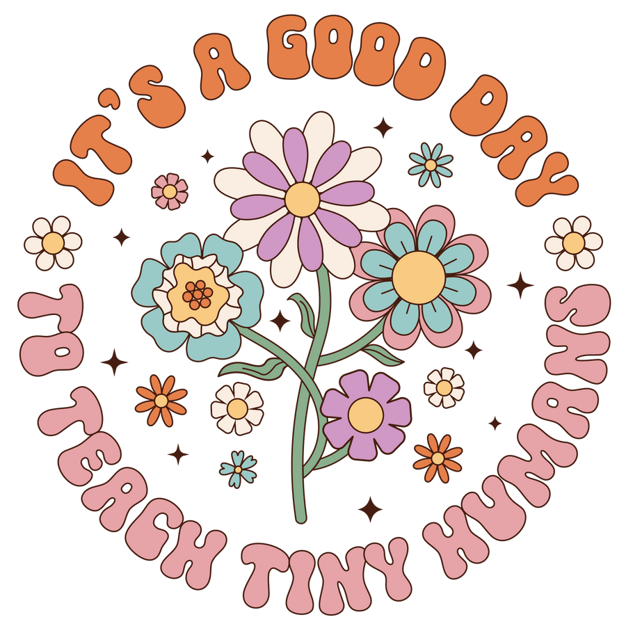 Floral Teacher Day Design - DTF Ready To Press