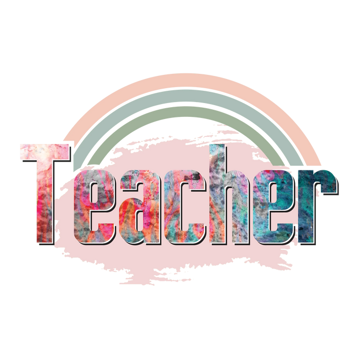 Funny Teacher Design pressed on a garment