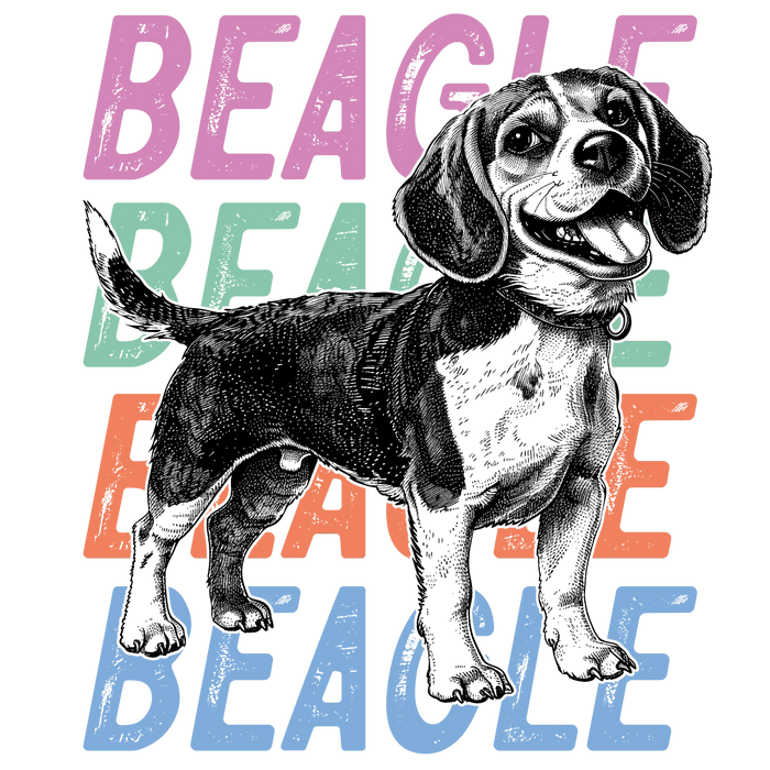 Beagle Design pressed on a garment