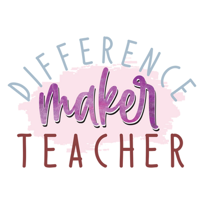 Difference Maker Teacher Design - DTF Ready To Press - DTF Dallas 
