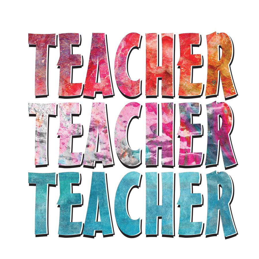 Colorful Teacher Design DTF-Ready to Press (V1) | DTF Dallas