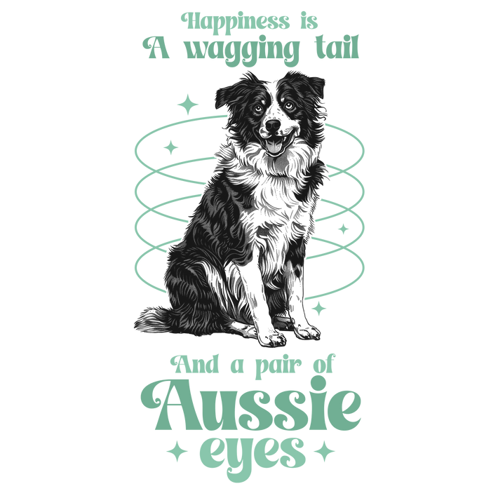 Aussie Dog Design pressed on a garment