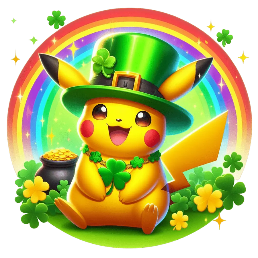 St Patrick's Day Pikachu Pokémon Design | DTF Dallas