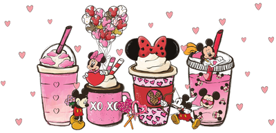 16 oz Libbey Cup - Valentine's Hug Love Kiss | DTF Dallas - DTF Dallas 