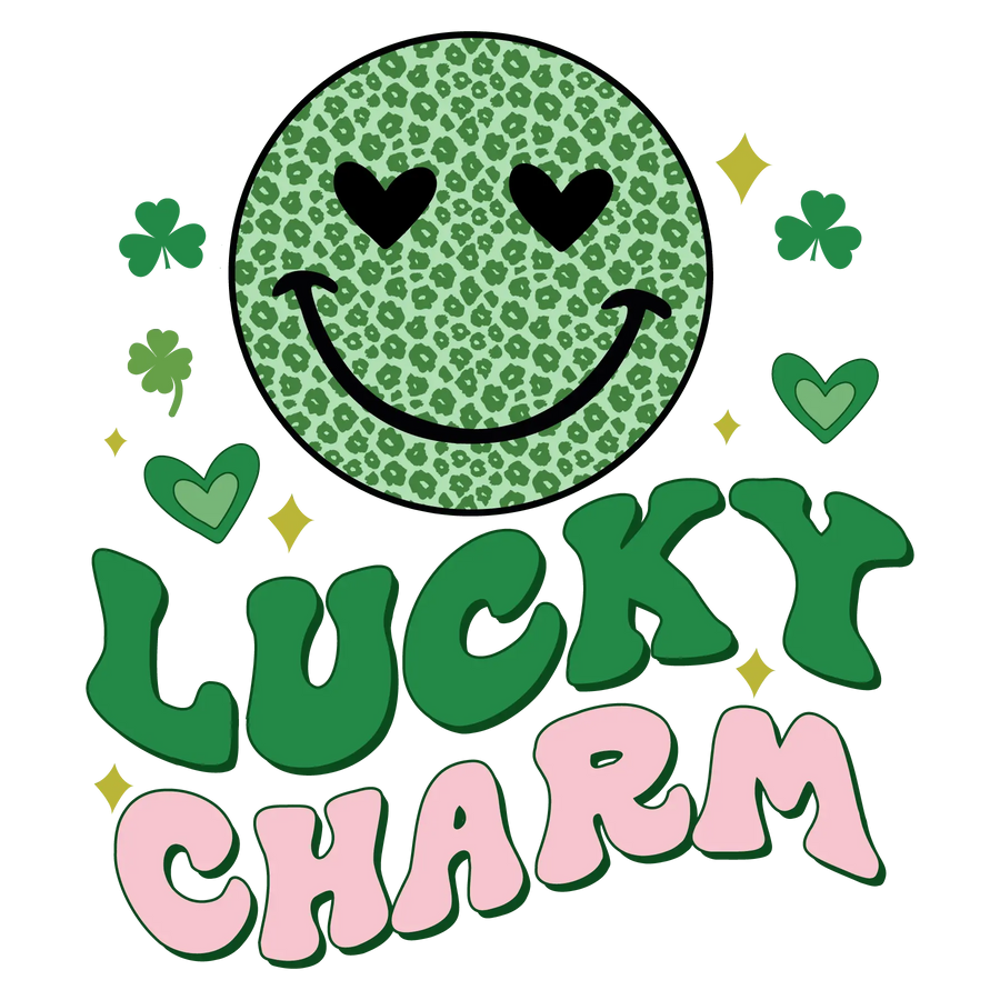 Lucky Charm - Saint Patrick's Day Smiley Design | DTF Dallas