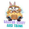 Easter Bunny And Truck Lover Design - DTF Ready To Press