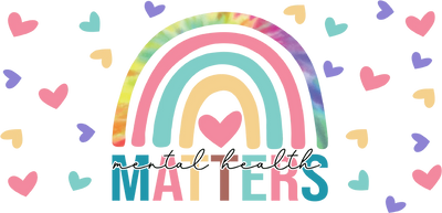 UV DTF 16 oz Libbey Glass Wrap Rainbow Mental | DTF Dallas - DTF Dallas 