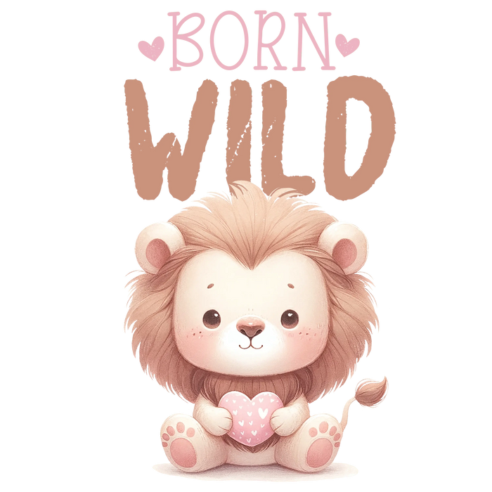 Born Wild Design pressed on a garment