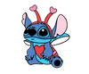 Disney Lilo And Stitch Valentine's Day Design - DTF Ready To Press