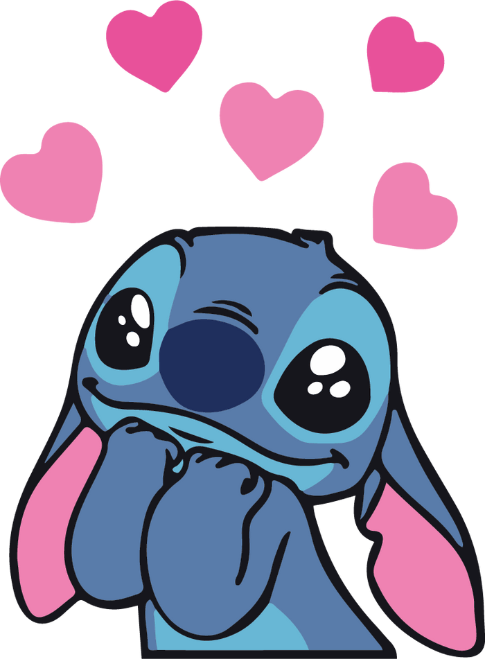 Disney Lilo And Stitch Love Design pressed on a garment
