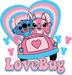 Disney Stitch Love Bug Valentine's Day Design - DTF Ready To Press