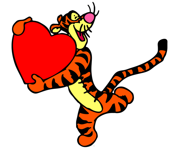 Winnie the Pooh Tigger Be Mine Design pressed on a garment