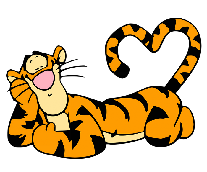 Winnie the Pooh Tigger Valentine's Day DTF V1 pressed on a garment