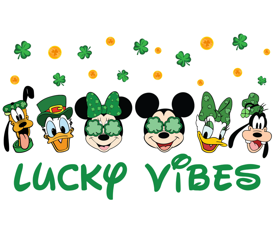 Mickey Mouse Lucky Vibes St. Patrick's Day | DTF Dallas