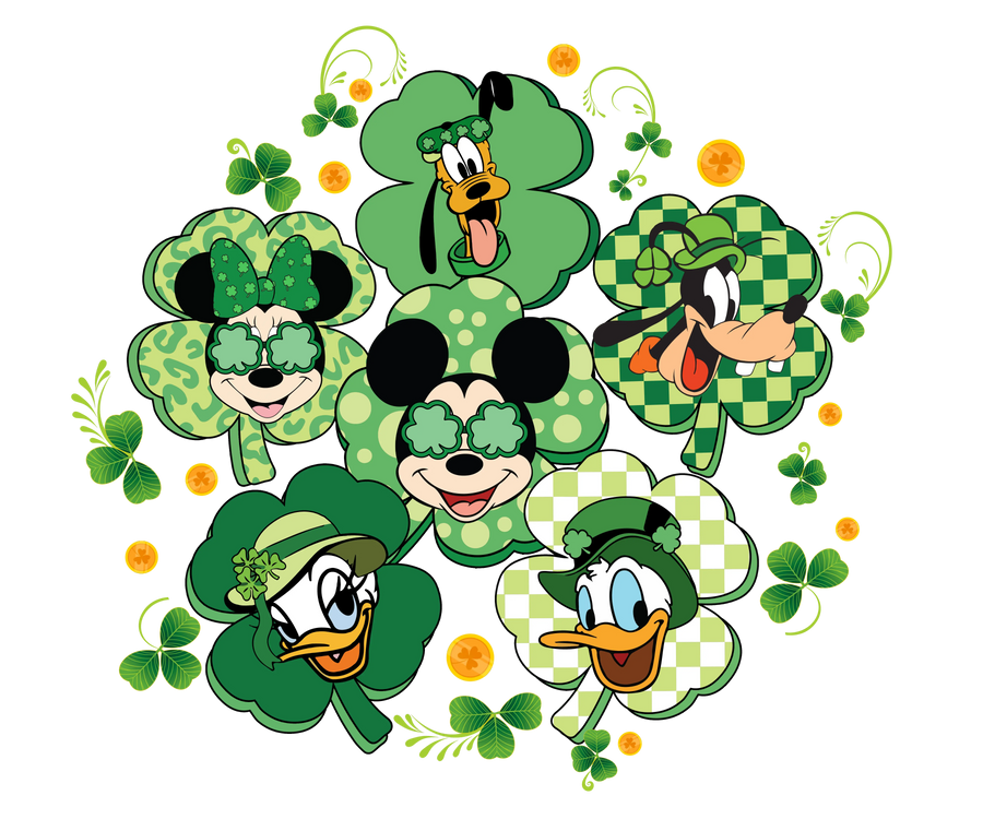 Mickey Mouse Lucky Clover St. Patrick's Design | DTF Dallas