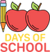 100th Days of School - Apples Teacher Design | DTF Dallas