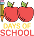 100th Days Of School Apples Teacher Design - DTF Ready To Press