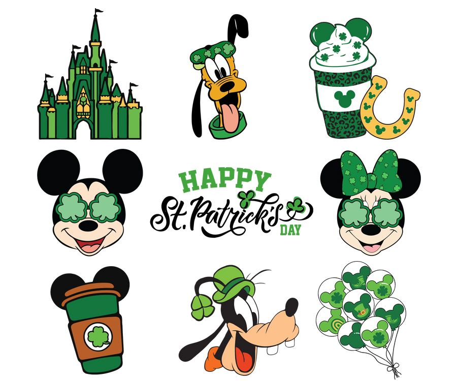 Mickey Mouse Disneyland Happy St. Patrick's Day | DTF Dallas