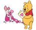 Winnie The Pooh And Piglet Valentine's Day Heart Design - DTF Ready To Press