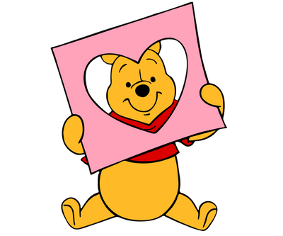Winnie the Pooh - Valentine's Day Heart Design | DTF Dallas - DTF Dallas 