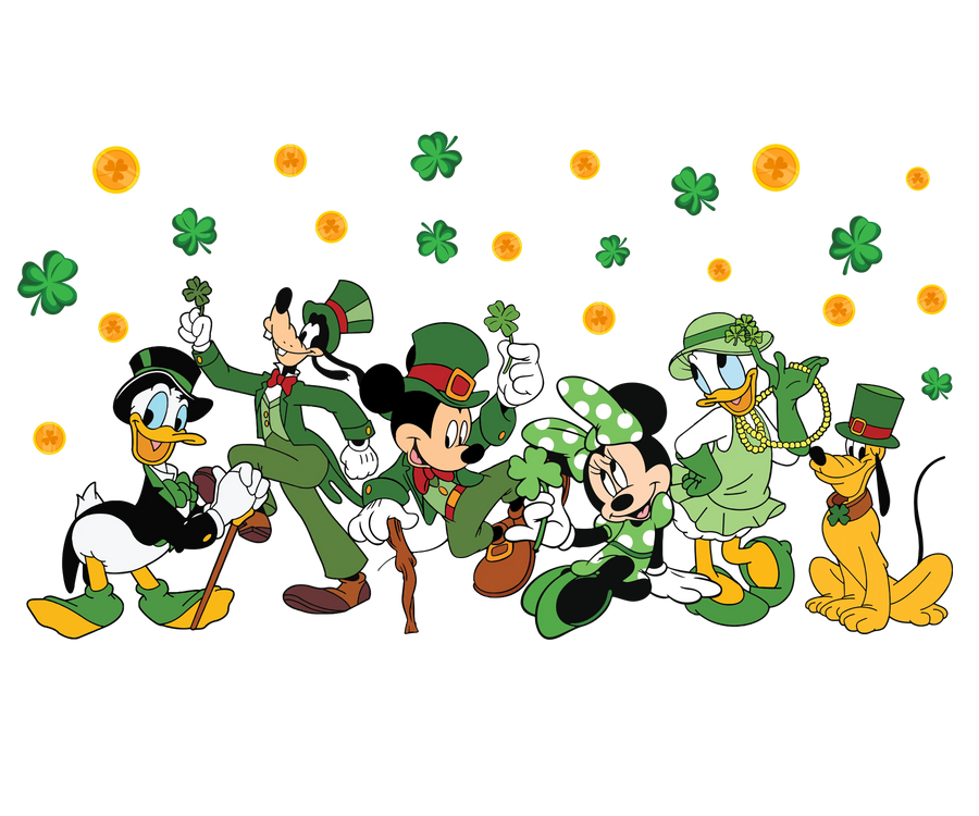 Mickey Mouse Happy St. Patrick's Friends Design | DTF Dallas