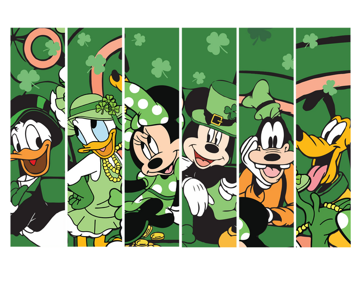 Mickey Mouse Happy Saint Patrick's Friends pressed on a garment