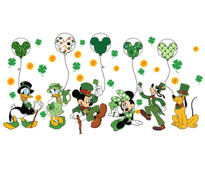 Mickey Mouse Friend St. Patrick's Day Design | DTF Dallas - DTF Dallas 