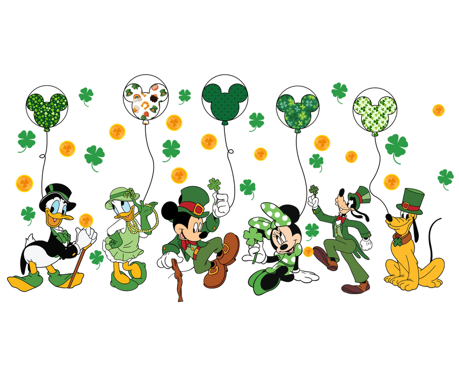 Mickey Mouse Friend St. Patrick's Day Design | DTF Dallas