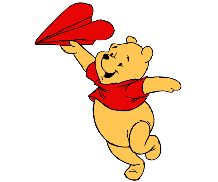 Winnie The Pooh Be Mine Design pressed on a garment