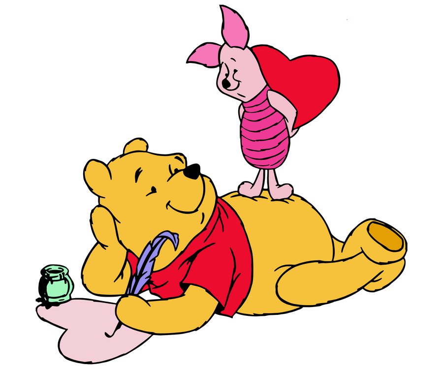 Winnie the Pooh and Piglet - Love Letter Design | DTF Dallas