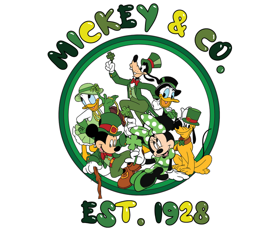Disney Mickey Co. Saint Patty's Day Design | DTF Dallas