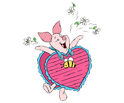 Winnie the Pooh Piglet Love Design | DTF Dallas - DTF Dallas 