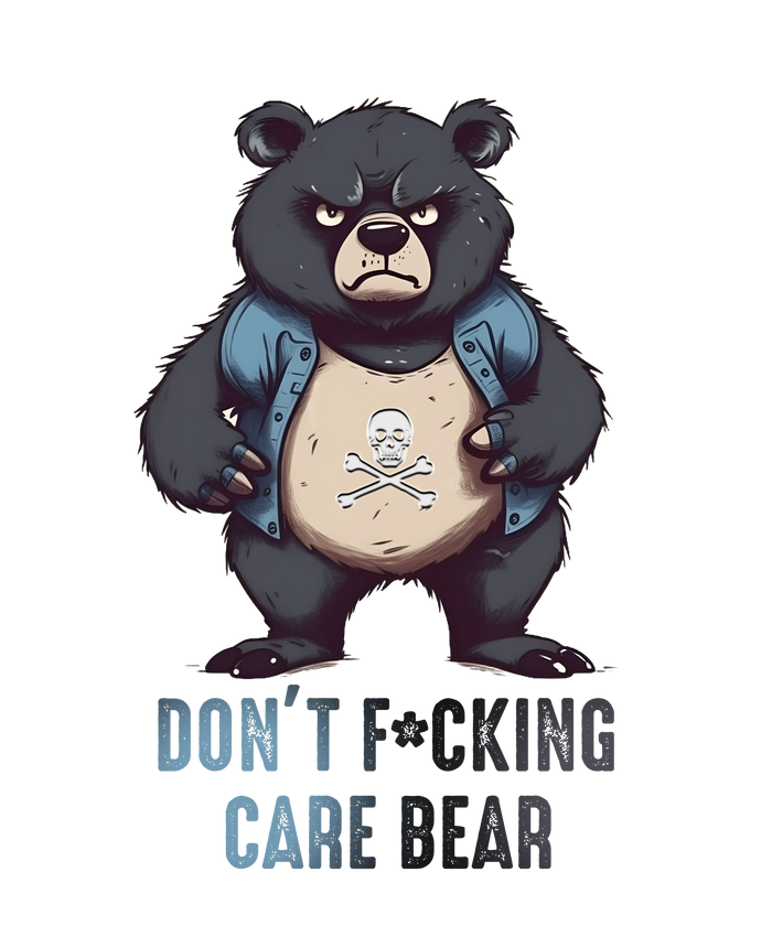 Cool Gangster Bear Design pressed on a garment