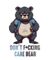 Cool Gangster Bear Design - DTF Ready To Press